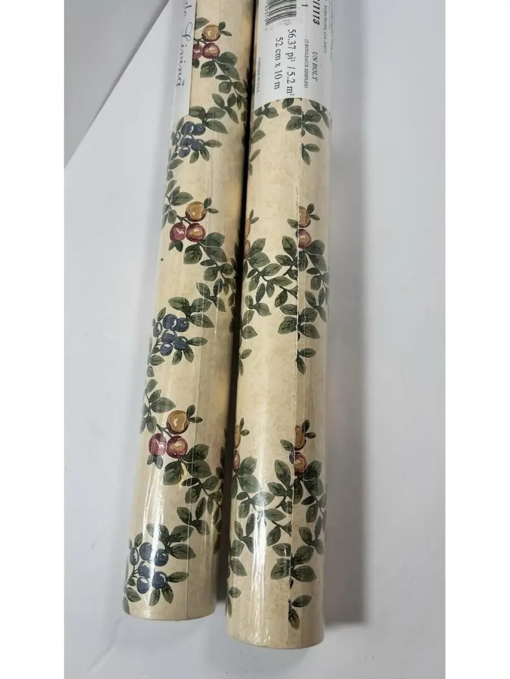 Set Of 2 VTG Grande Living Pre Pasted Floral Wallpaper 56.37 Sq Ft